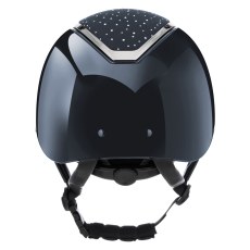 Charles Owen Kylo Riding Hat Navy Gloss/Silver Crystal Charles Owen Kylo Riding Hat Navy Gloss/Silver Crystal