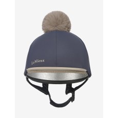 LeMieux Pom Hat Silk Dusk Blue/Almond LeMieux Pom Hat Silk Dusk Blue/Almond