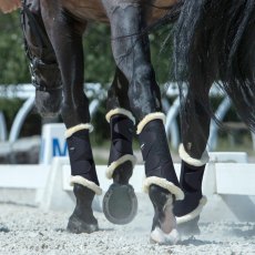 LeMieux Fleece Lined Brushing Boots Black/Natural