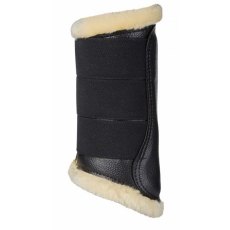 LeMieux Fleece Lined Brushing Boots Black/Natural LeMieux Fleece Lined Brushing Boots Black/Natural