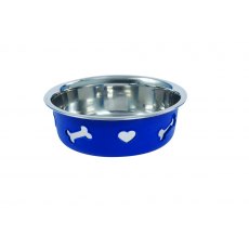 Weatherbeeta Non Slip Stainless Steel Silicone Bone Dog Bowl