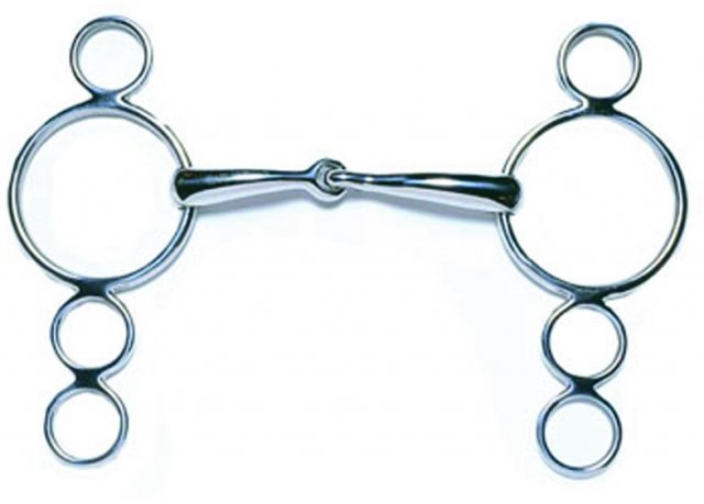 Korsteel  Korsteel Stainless Steel Jointed 3 Ring Dutch Gag Bit