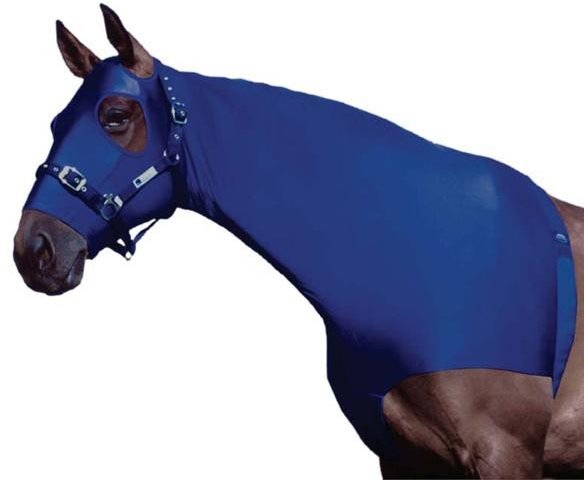 Weatherbeeta Products Weatherbeeta Stretch Horse Hood With Zip Navy