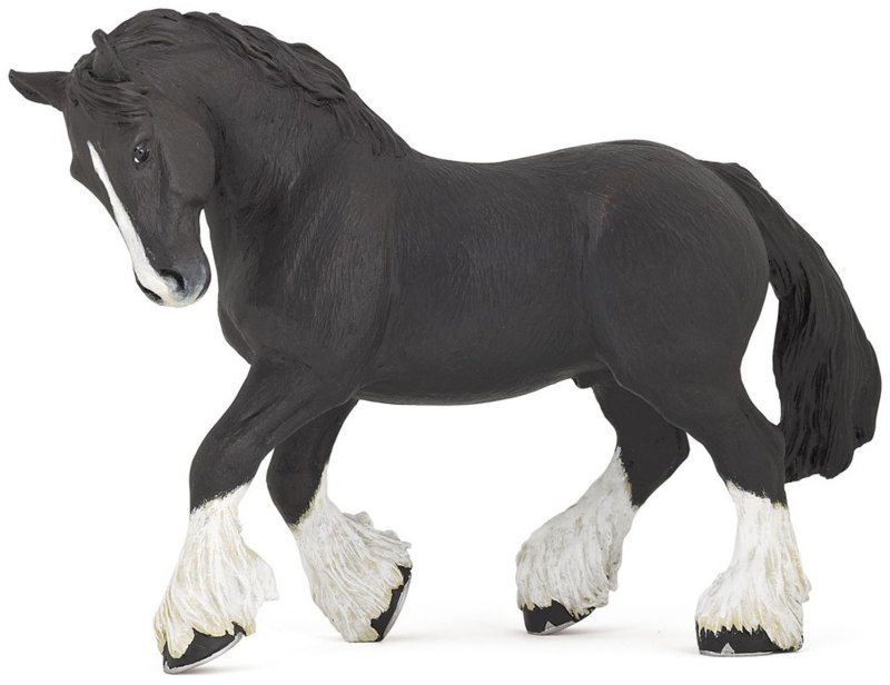 Papo Black Shire Horse Toy Papo Black Shire Horse Toy
