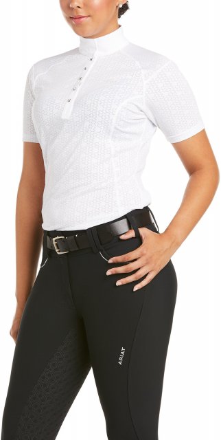 Ariat Riding Apparel Ariat® Ladies Show Stopper Show Shirt Short Sleeve White