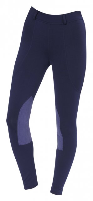 Dublin  Dublin Junior Performance Flex Knee Patch Riding Tights Navy