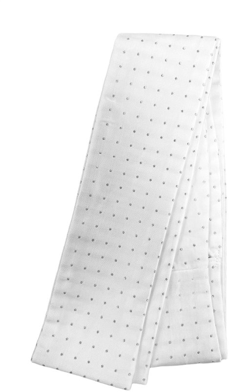 Equetech Self Tying Pin Spot Stock White/Silver Equetech Self Tying Pin Spot Stock White/Silver