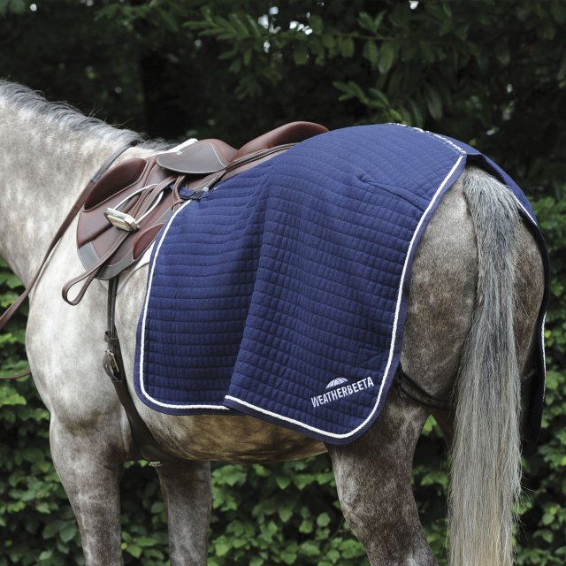 Weatherbeeta Horse Rugs WeatherBeeta Thermocell Quarter Sheet Navy/White