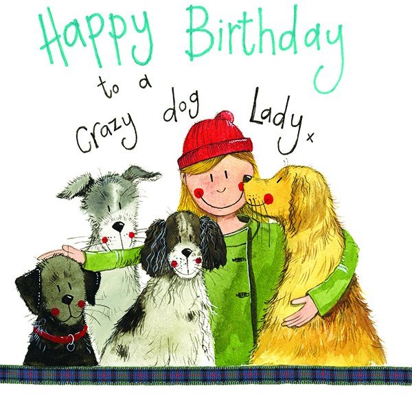 Alex Clark Alex Clark Dog Lady Birthday Card