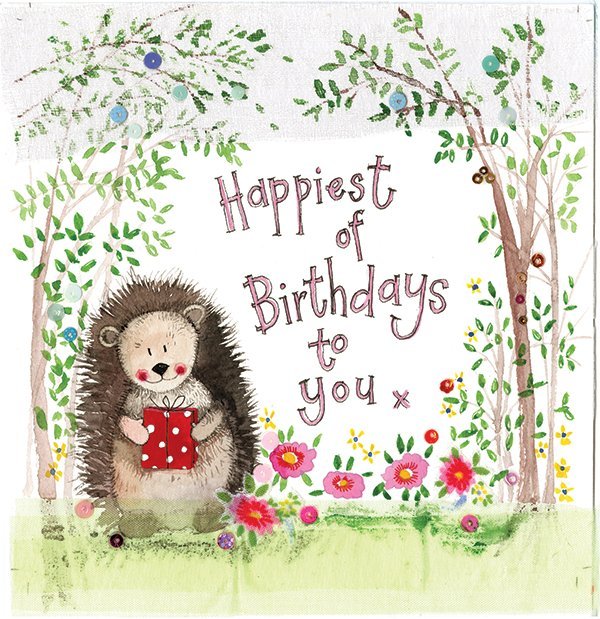 Alex Clark Alex Clark Hedgehog Birthday Card