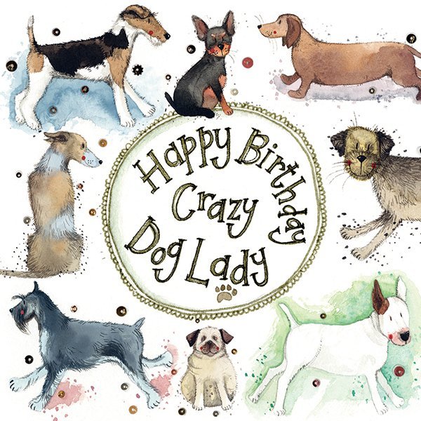 Alex Clark Alex Clark Dog Lady Birthday Card Small