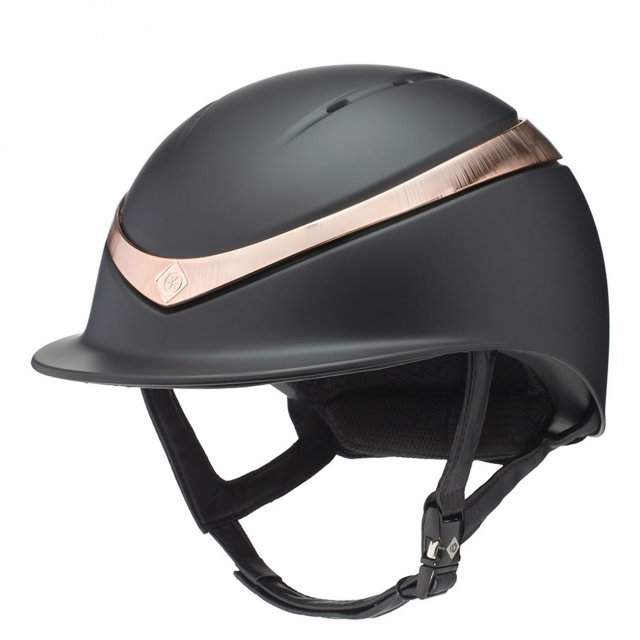 Charles Owen Charles Owen Halo Riding Hat Black Matt/Rose Gold