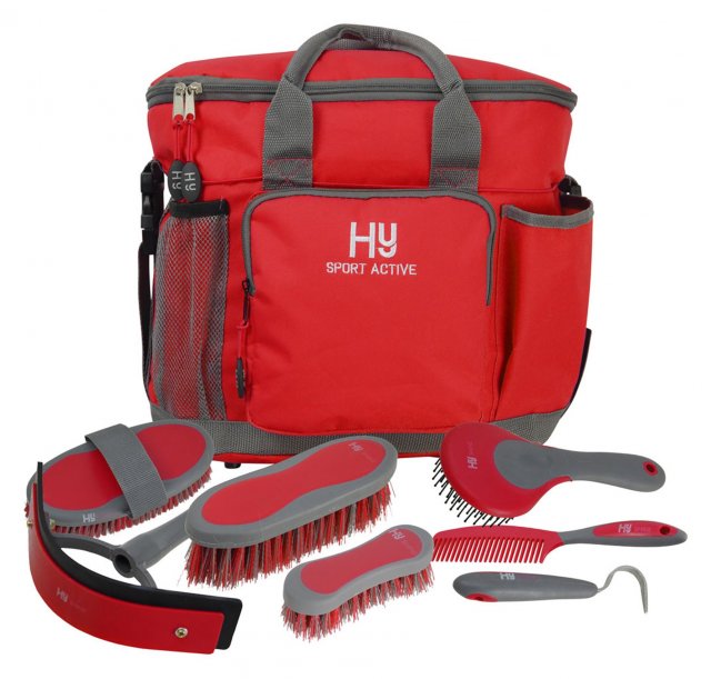 HY Range Hy Sport Active Complete Grooming Bag Rosette Red