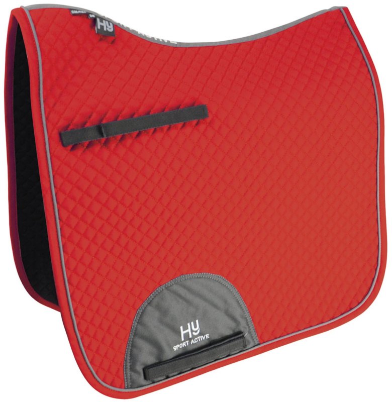 Hy Sport Active Dressage Saddle Pad Rosette Red Hy Sport Active Dressage Saddle Pad Rosette Red