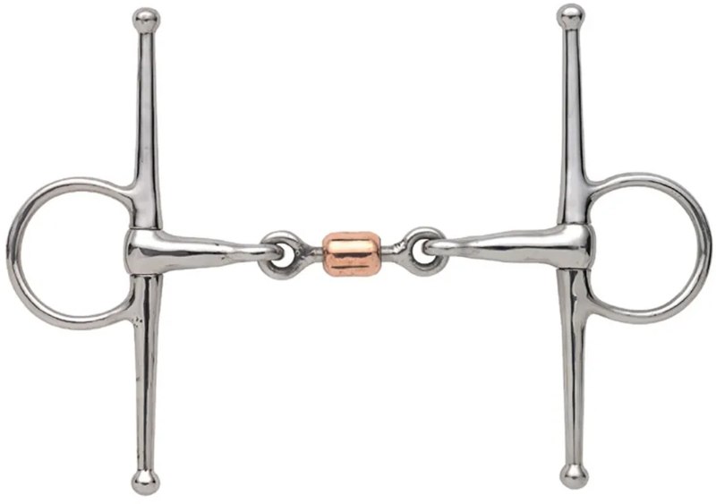 Shires Full Cheek Snaffle with Copper Peanut 6328 Shires Full Cheek Snaffle with Copper Peanut 6328