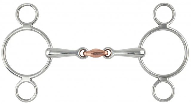 Shires Shires Two Ring Copper Lozenge Gag 528