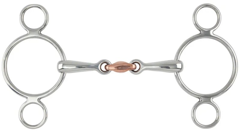 Shires Two Ring Copper Lozenge Gag 528 Shires Two Ring Copper Lozenge Gag 528