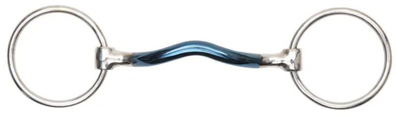 Shires Blue Sweet Iron Loose Ring with Mullen Mouth 6357 Shires Blue Sweet Iron Loose Ring with Mullen Mouth 6357