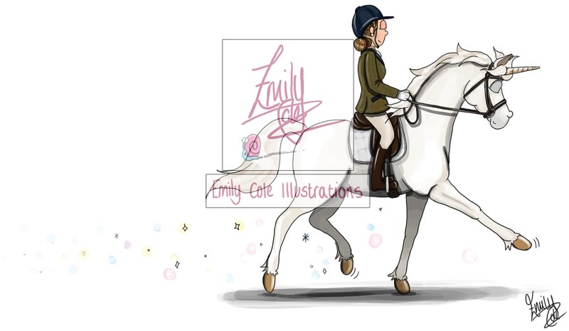 Emily Cole Unicorn Horse Greeting Card Emily Cole Unicorn Horse Greeting Card