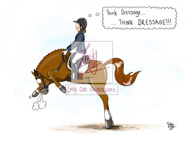 Emily Cole Emily Cole Think Dressage Greeting Card
