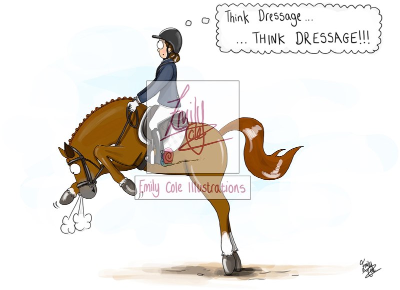 Emily Cole Think Dressage Greeting Card Emily Cole Think Dressage Greeting Card