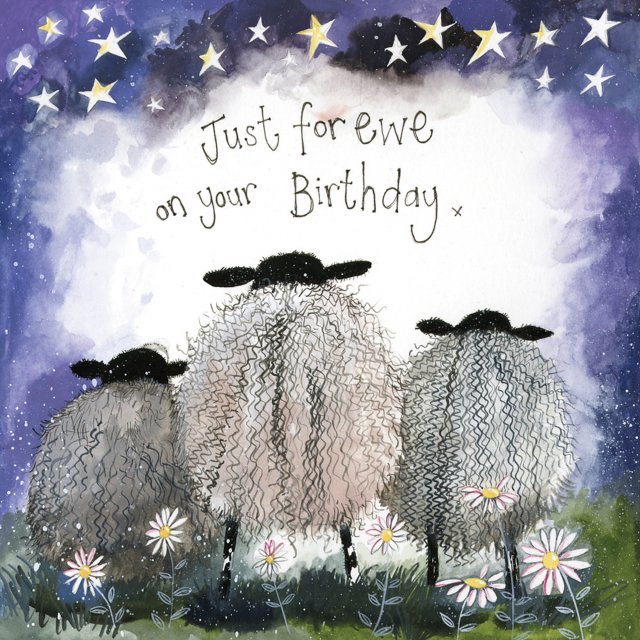 Alex Clark Alex Clarke Starlight Sheep Birthday Card