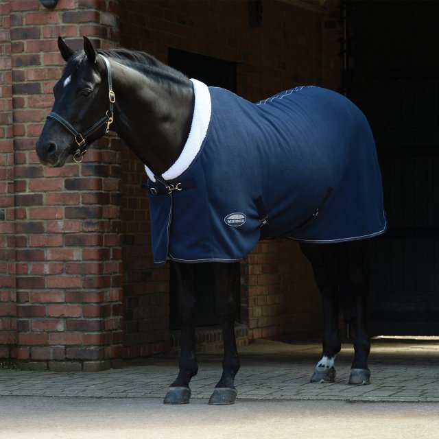 Weatherbeeta Horse Rugs WeatherBeeta Sherpa Fleece Cooler Standard Neck Dark Blue Rug