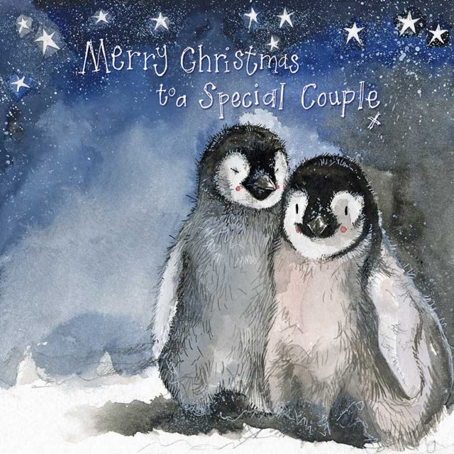 Alex Clark Alex Clark Penguin Couple Christmas Card