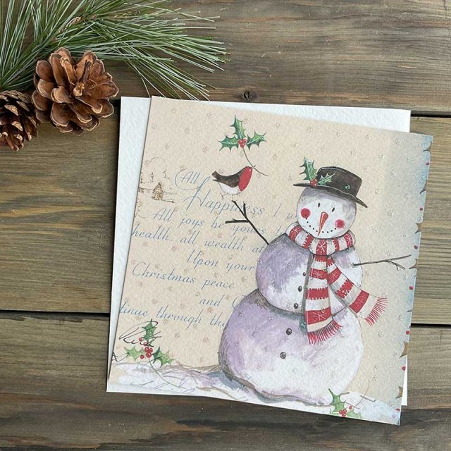 Alex Clark Alex Clark Vintage Snowman Christmas Card