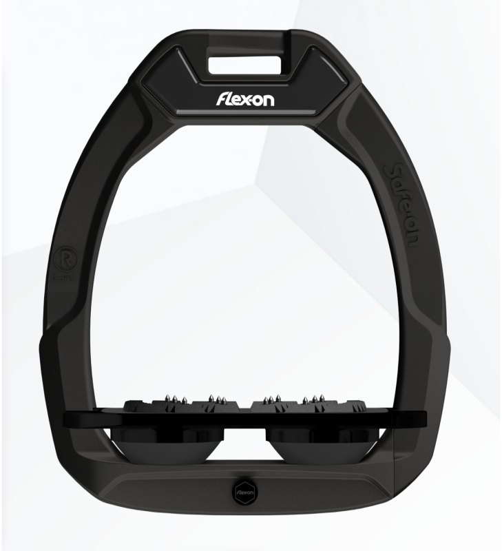 Flex On Safe-On Inclined Ultra Grip Safety Stirrups Black/Black/Black Flex On Safe-On Inclined Ultra Grip Safety Stirrups Black/Black/Black
