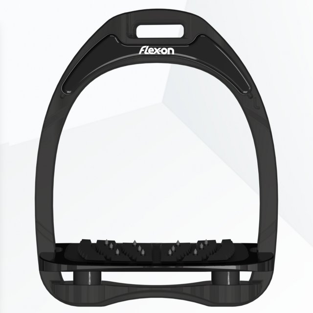 Flex-On Flex-On Aluminium Inclined Ultra Grip Stirrup Irons - Black/Black/Black