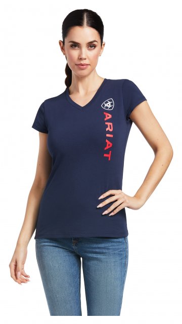Ariat Riding Apparel Ariat Ladies Team Vertical Logo Tee