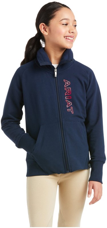 Ariat Junior Team Logo Full Zip Sweat Shirt  Ariat Junior Team Logo Full Zip Sweat Shirt