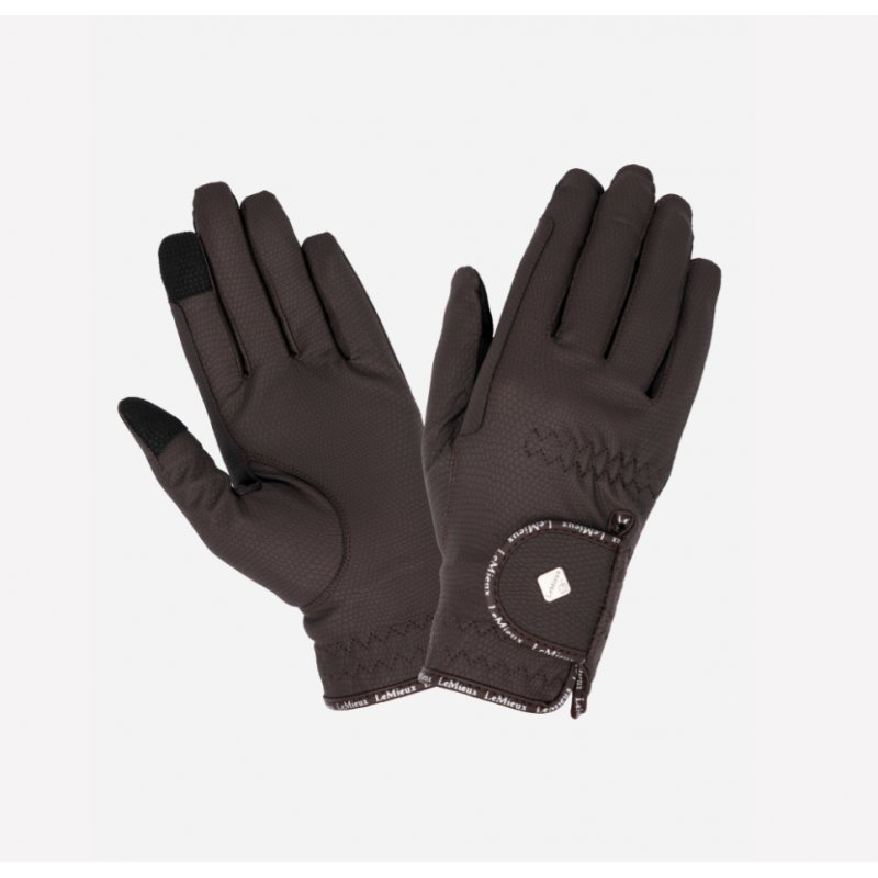 LeMieux LeMieux Pro Touch Classic Riding Gloves Brown