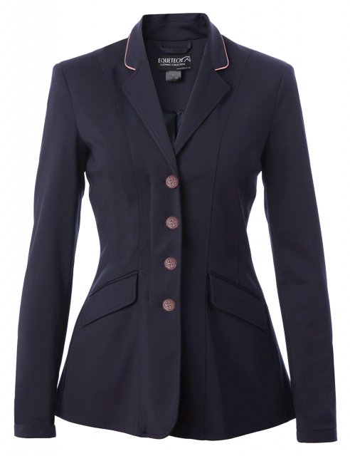 Equetech Equetech Jersey Deluxe Ladies Competition Jacket Navy/Rose Gold