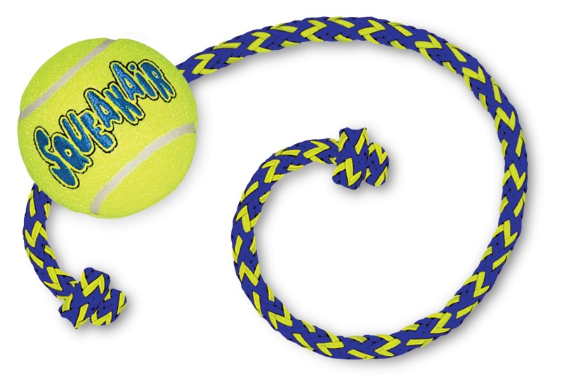 KONG Squeakair Ball With Rope KONG Squeakair Ball With Rope
