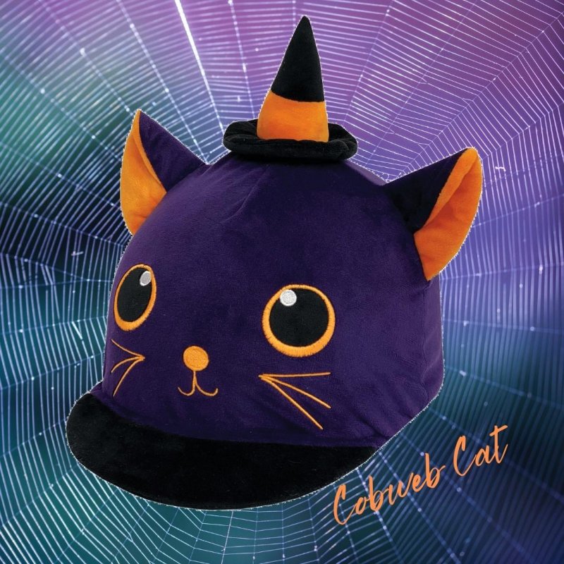 Equetech Equetech Halloween Cat Cobweb Hat Silk
