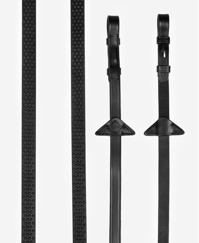 LeMieux Soft Rubber Reins Black LeMieux Soft Rubber Reins Black