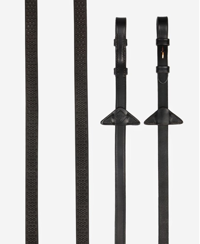 LeMieux Soft Rubber Reins Brown/Brass LeMieux Soft Rubber Reins Brown/Brass