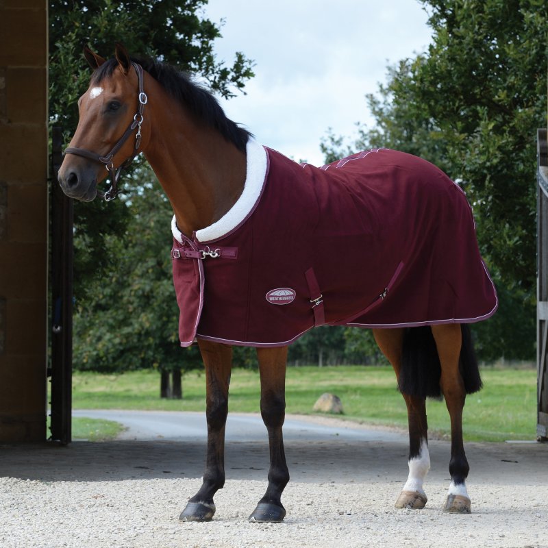 Weatherbeeta Horse Rugs WeatherBeeta Sherpa Fleece Cooler Standard Neck Maroon Rug