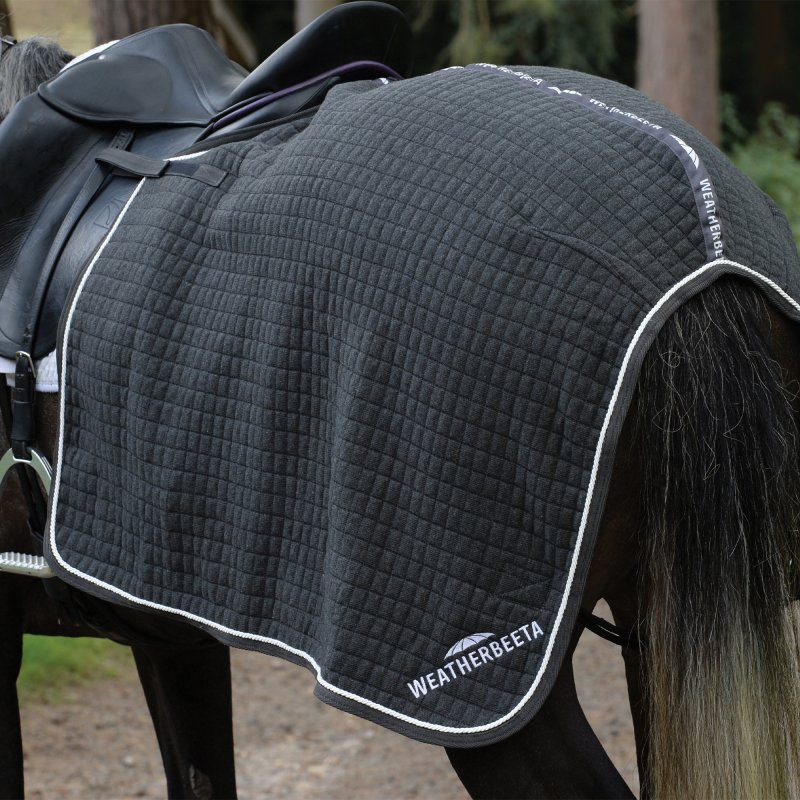 Weatherbeeta Horse Rugs WeatherBeeta Thermocell Quarter Sheet Dark Grey/White