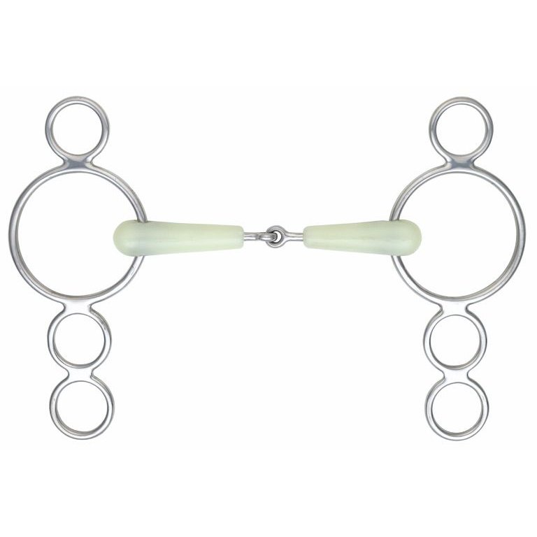 Shires EquiKind Three Ring Jointed Dutch Gag Bit