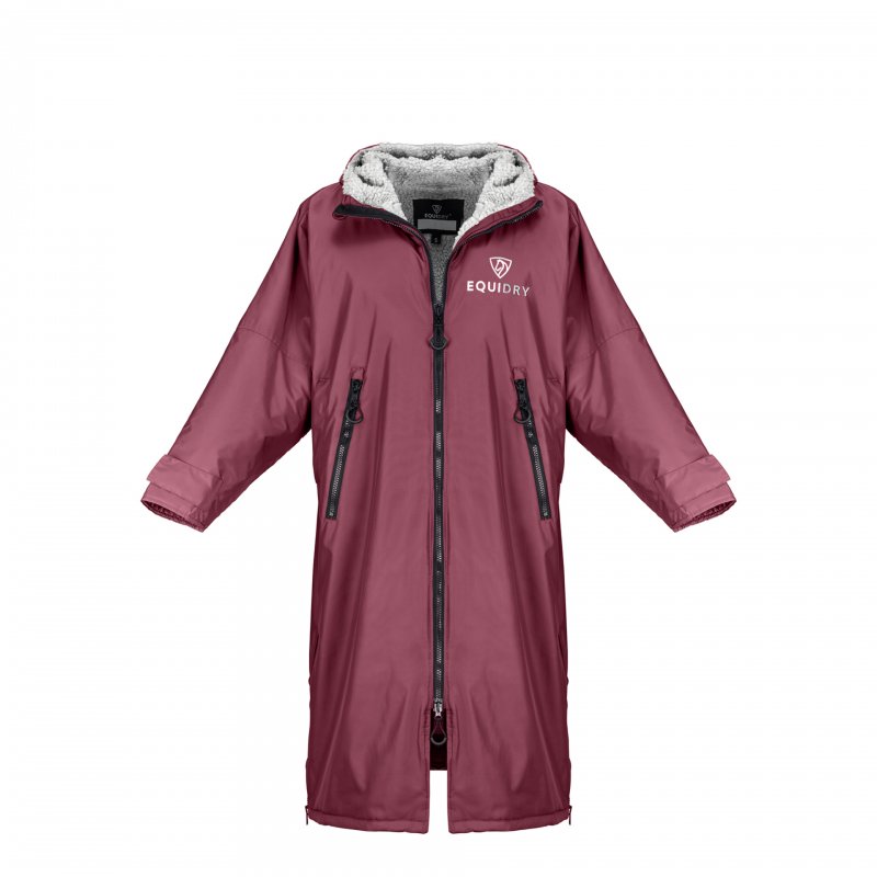 Equidry Equidry All Rounder Jacket with Fleece Hood Burg/Grey
