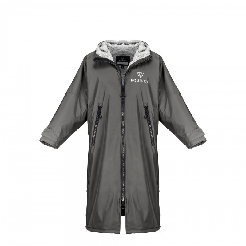 Equidry Equidry All Rounder Jacket with Fleece Hood Charcoal/Grey