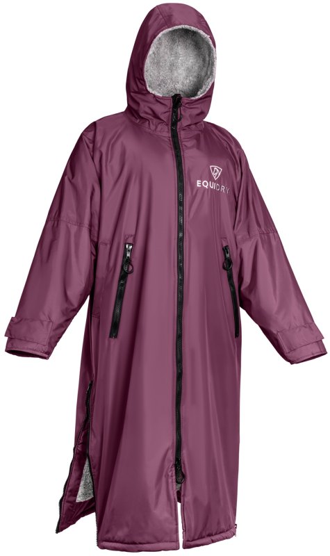 Equidry All Rounder Jacket with Fleece Hood Junior Valerian/Grey Equidry All Rounder Jacket with Fleece Hood Junior Valerian/Grey