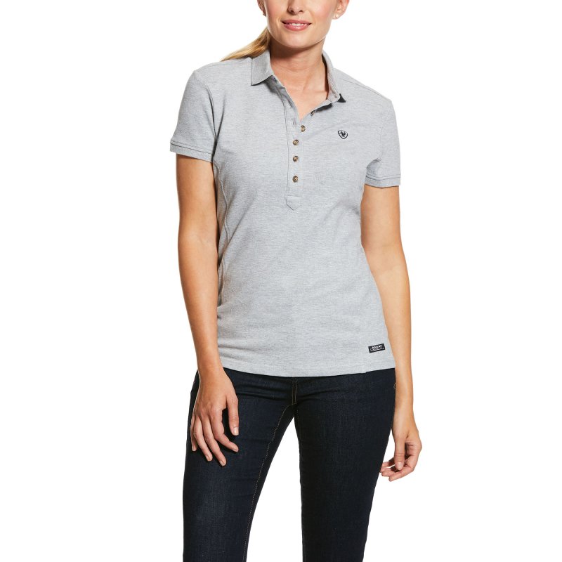 Ariat Riding Apparel Ariat Ladies Prix Polo Heather Grey