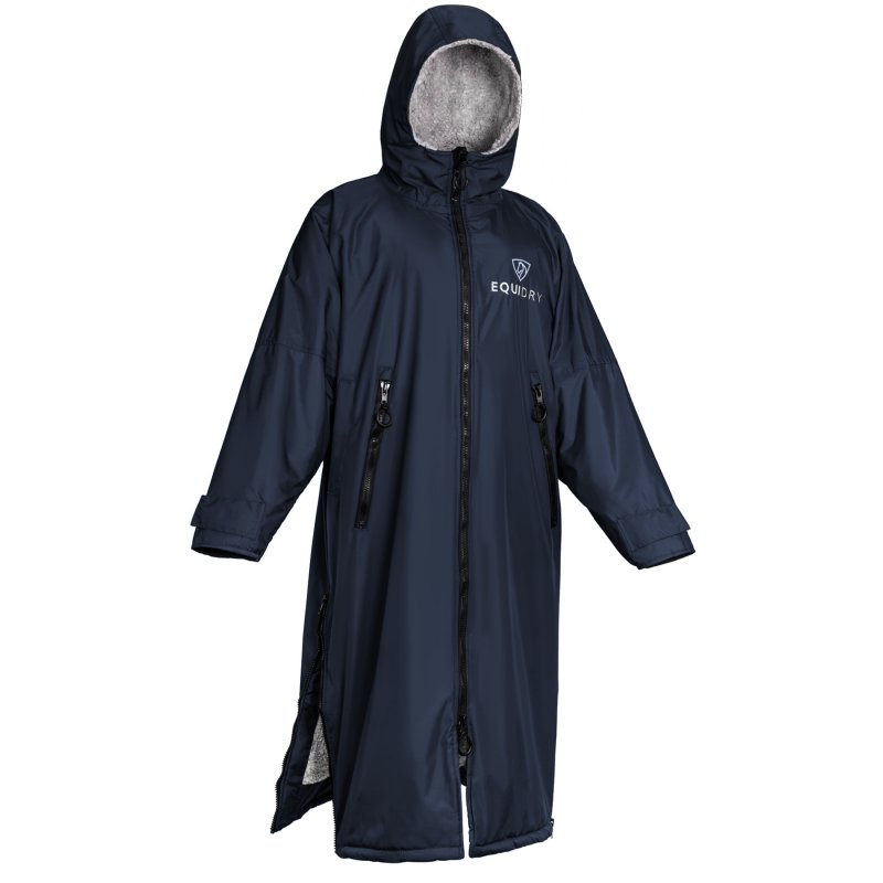 Equidry Equidry All Rounder Jacket with Fleece Hood Navy/Grey