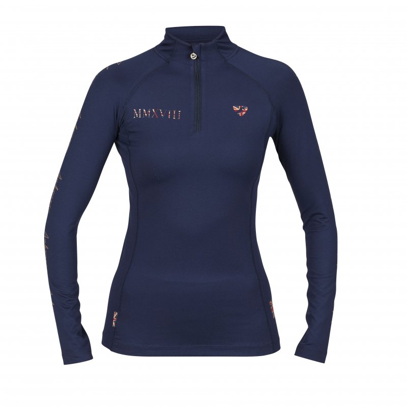 Aubrion Aubrion Team Long Sleeve Base Layer Navy Blue