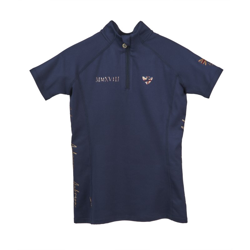 Aubrion Aubrion Team Short Sleeve Base Layer Junior Navy