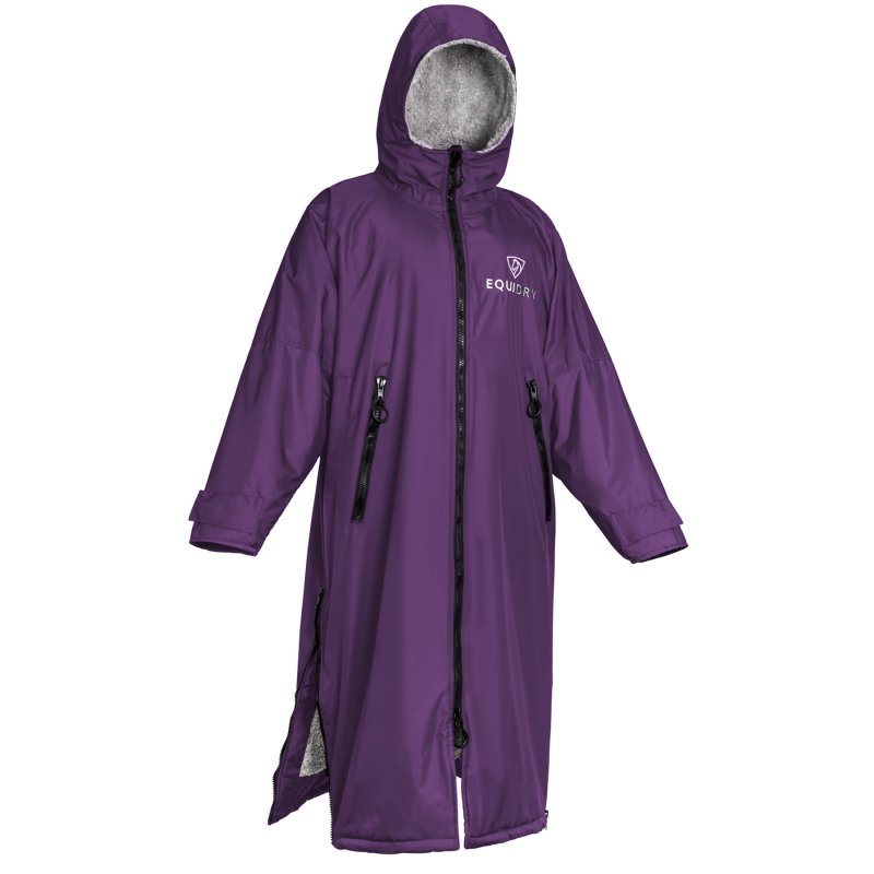 Equidry Equidry All Rounder Jacket With Fleece Hood Junior Purple/Grey